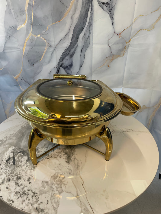 Luxury Dining Line - Round Chafing Dish - Gold - 6L