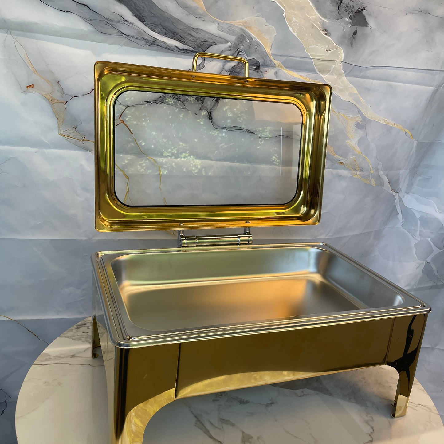 Crystal Crown Line - Rectangle Chafing Dish - Gold - 9L