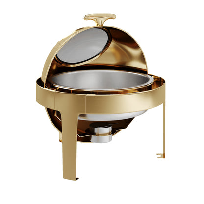 Rolling Top Line - Round Chafing Dish - Gold - 6L