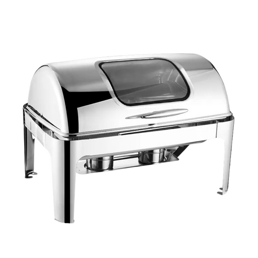 Rolling Top Line - Rectangle Chafing Dish - Silver - 9L