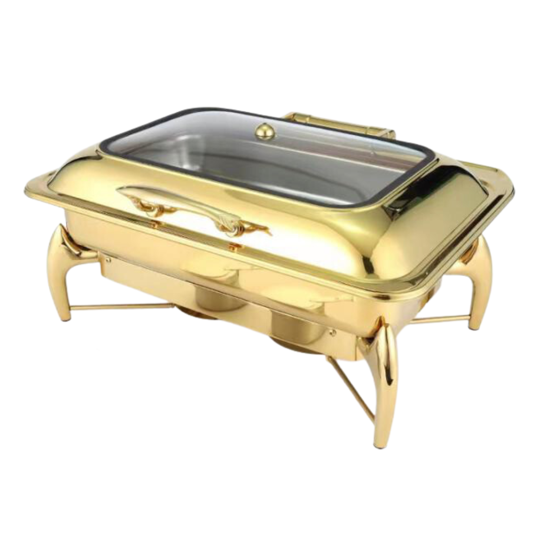 Luxury Dining Line - Rectangle Chafer - Gold - 9L