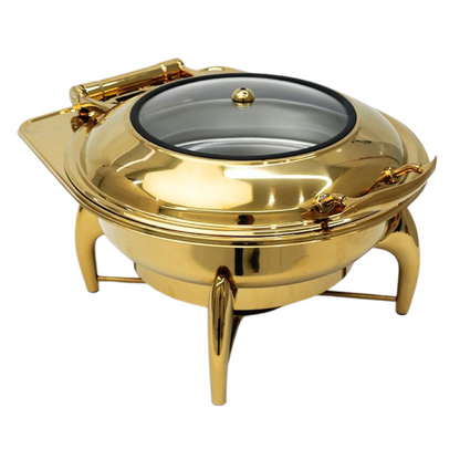 Luxury Dining Line - Round Chafing Dish - Gold - 6L