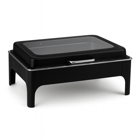 Crystal Crown Line - Rectangle Chafing Dish - Jet Black - 9L