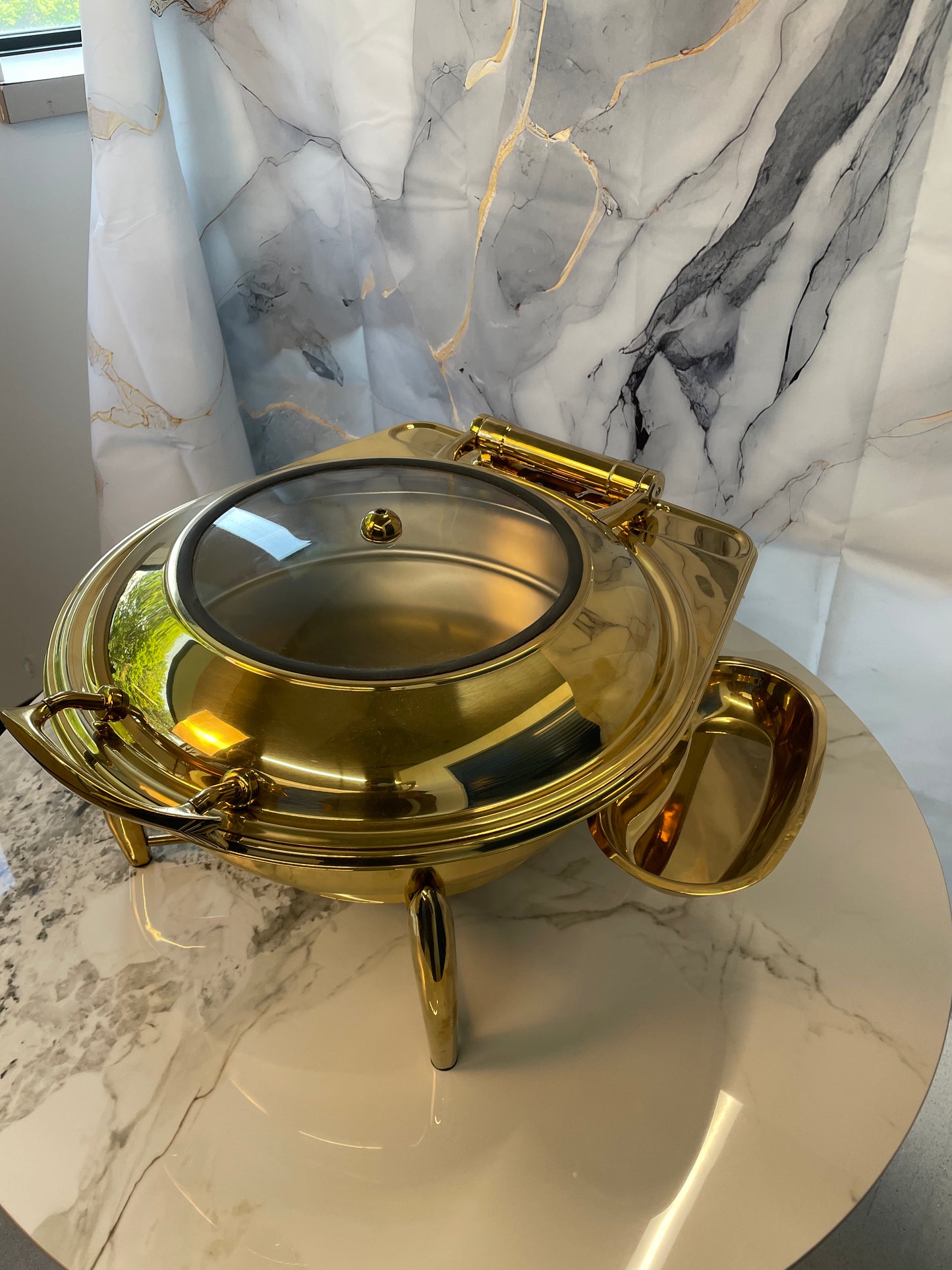 Luxury Dining Line - Round Chafing Dish - Gold - 6L