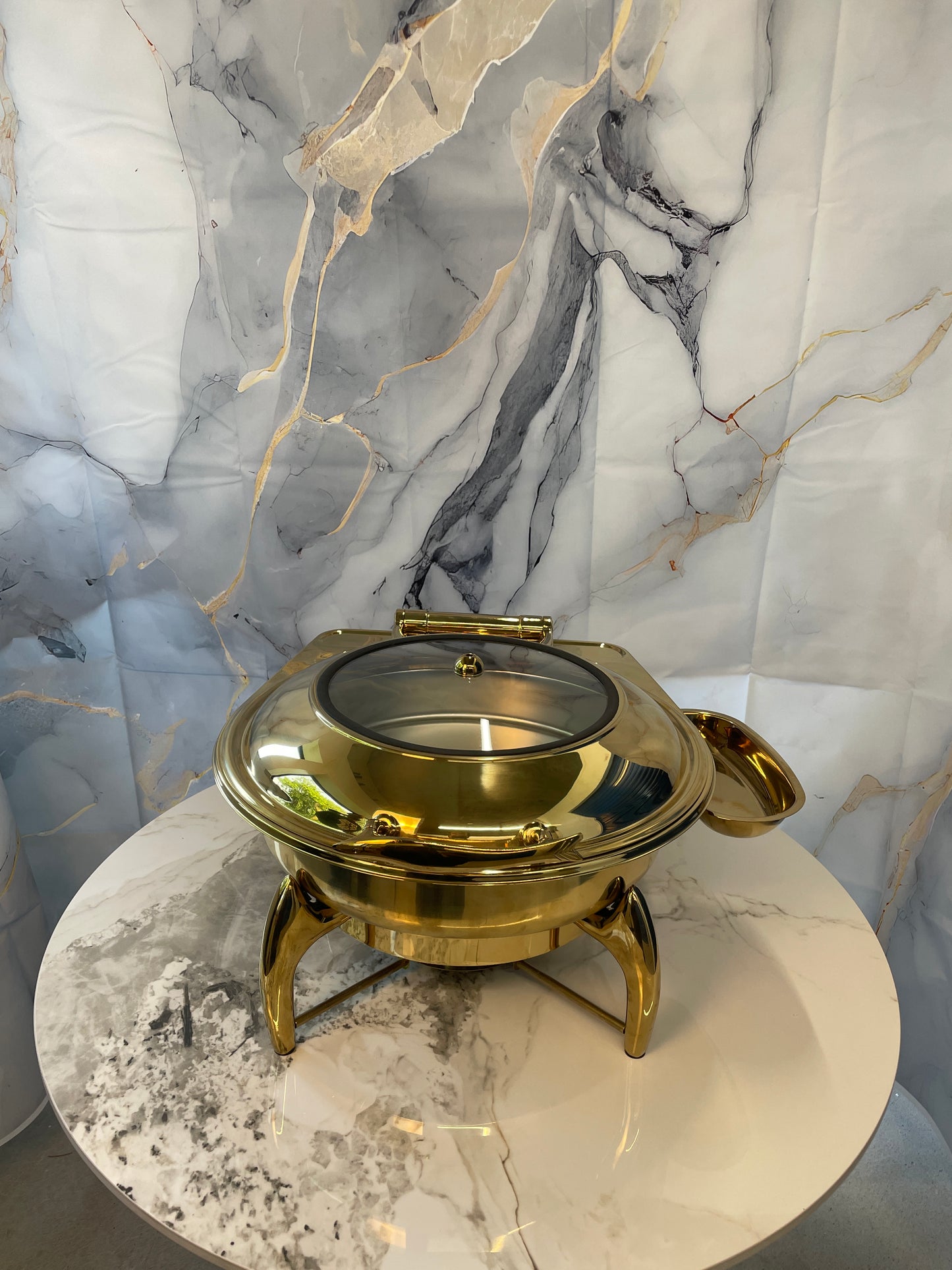 Luxury Dining Line - Round Chafing Dish - Gold - 6L