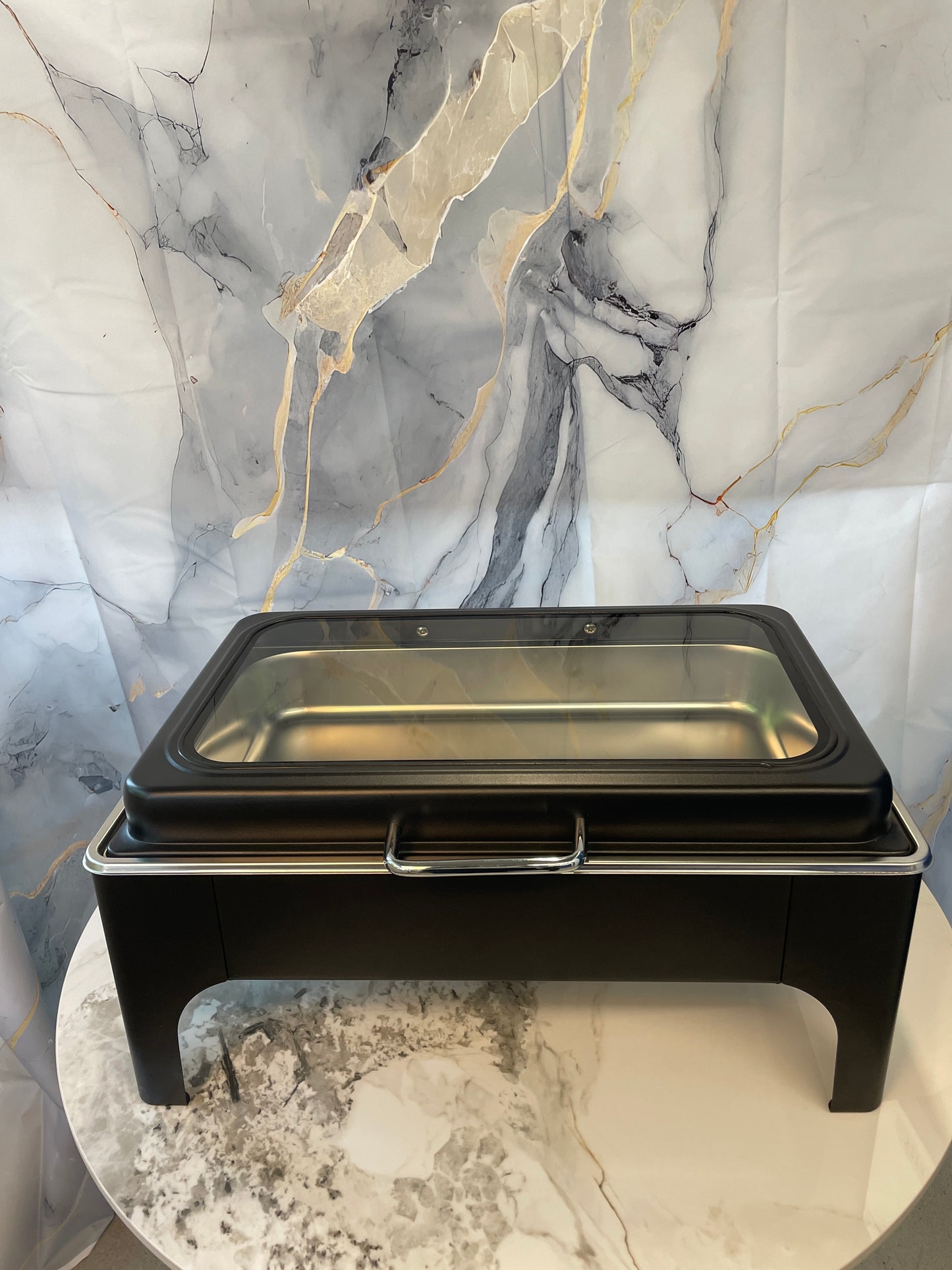 Crystal Crown Line - Rectangle Chafing Dish - Jet Black - 9L