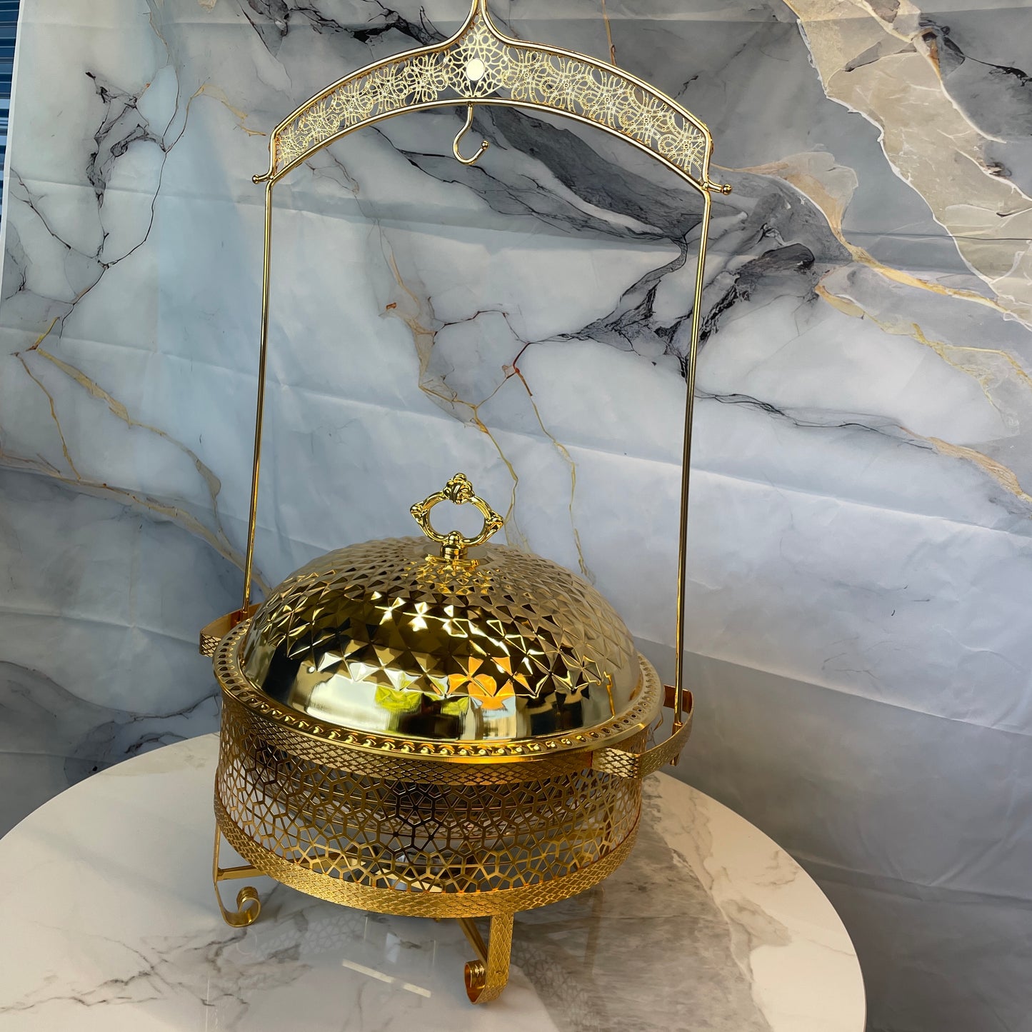 Luxury Dining Line - Hanging Chafing Dish - Gold - 8L