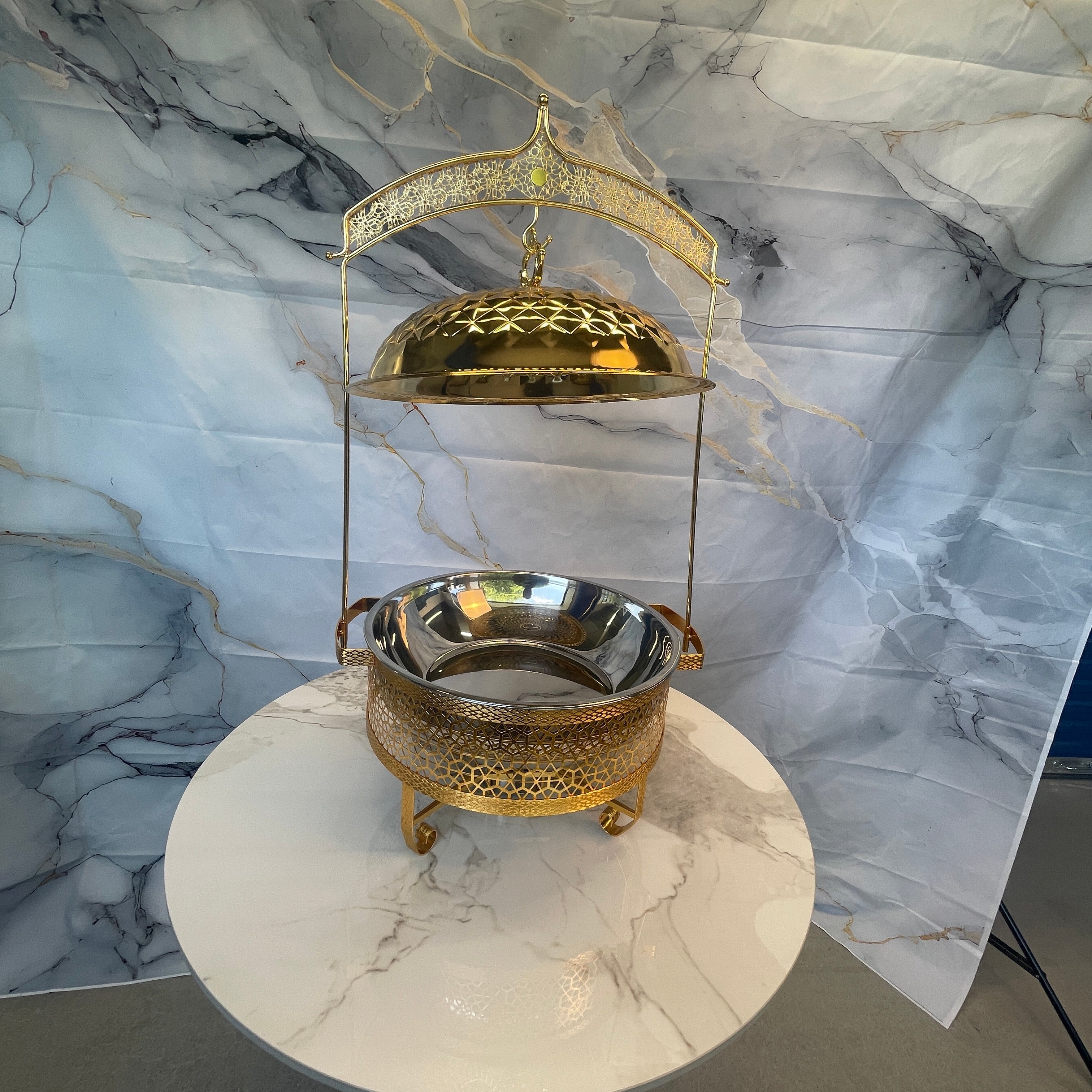 Luxury Dining Line - Hanging Chafing Dish - Gold - 8L – Chef's