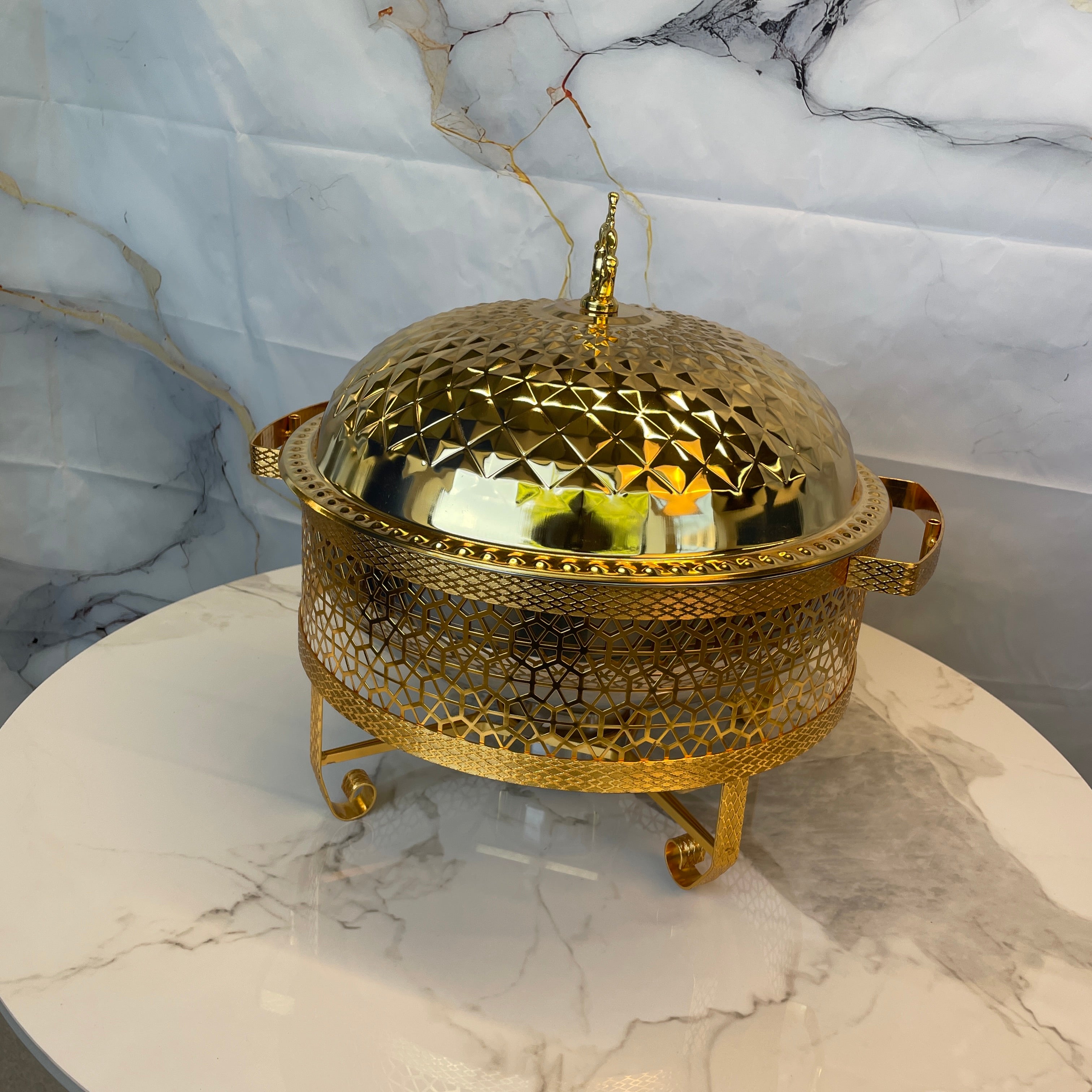 置物  GOLD DISH Luxury Dining Line - Hanging Chafing Dish - Gold - 8L – Chef's