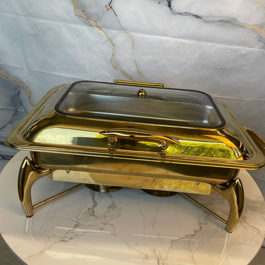 Luxury Dining Line - Rectangle Chafer - Gold - 9L