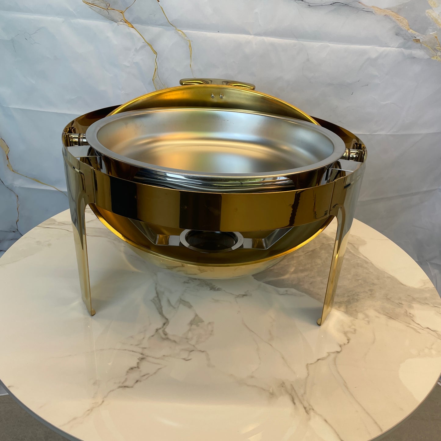 Rolling Top Line - Round Chafing Dish - Gold - 6L