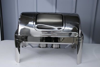 Rolling Top Line - Rectangle Chafing Dish - Silver - 9L