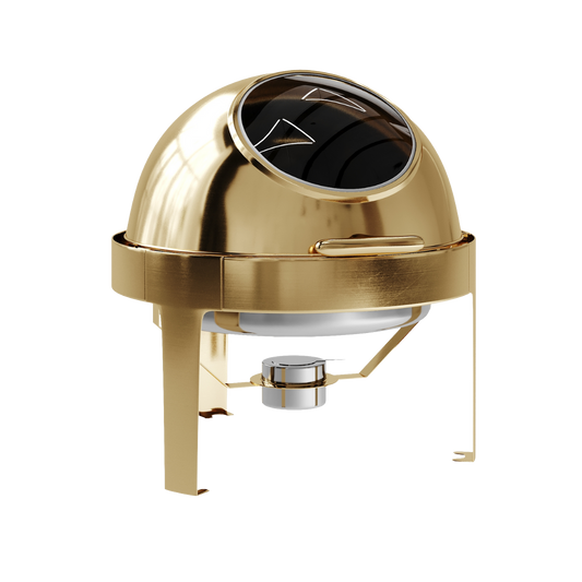 Rolling Top Line - Round Chafing Dish - Gold - 6L