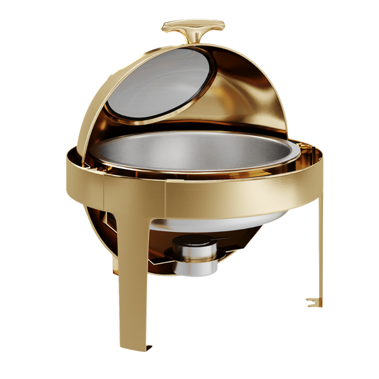 Rolling Top Line - Round Chafing Dish - Gold - 6L